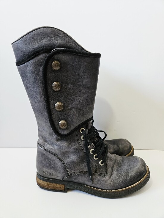 Dkode Shoes - Dkode Leather Knee High Steampunk Boots Size 37 US 6.5-7 Button Side EUC